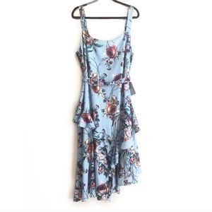 Cooper St. Botanical Asymmetric Ruffle Dress